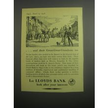 1948 Lloyds Bank Ad - and their great-great-grandsons too