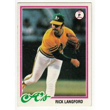 1978 Topps baseball card 327 Rick Langford - Athletics