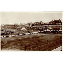 Tennis Courts Recreation Ground Seaford Clyde Garage Sussex RPC WW2 Postcard