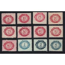 Liechtenstein Postage Due 12 1920 MH SG#D43-D54 MI#Porto 1-12 Sc#J1-J12
