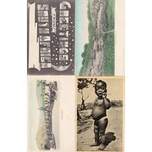 A Native Homestead Beer Party 4x South African Ethnic Postcard s