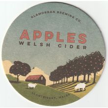 BEER MAT - GLAMORGAN BREWING CO - APPLES WELSH CIDER - (Cat No 001) - (2017)