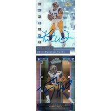 KURT WARNER 4071/4353 & TORY HOLT 85/100 AUTO 2000/05 ST. LOUIS RAMS SB CHAMPION