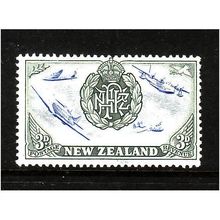 NEW ZEALAND 1946 SG 671 3d BADGE AND AIRPLANE M / MINT#2