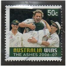 AUS 2007 50c 'AUSTRALIA WINS THE ASHES' FINE USED (EBID14989)