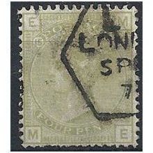 1877 SG153 4d Sage-Green Plate 15 Good Used "ME" ...