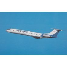 Tupolev 134a-3 RA 65093 Plane of Pulkovo Aviation at Rimini Airport Postcard