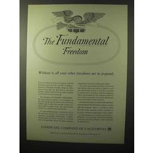 1964 Union Oil Company of California Ad - Freedom