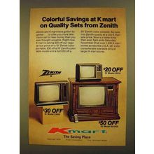 1979 Kmart Zenith TV Set Ad - L3940, L3310, SL4529