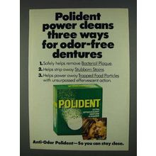 1978 Polident Denture Cleanser Ad - Power Cleans