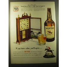 1950 Hunter Whiskey Advertisement