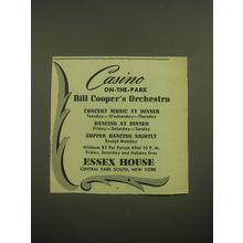 1947 Essex House Ad - Casino on-the-park Bill Cooper's Orchestra