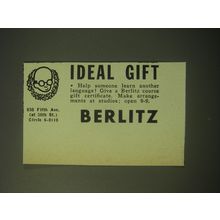 1948 Berlitz School of Languages Ad - Ideal Gift