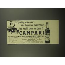 1956 Campari Aperitif Ad - Driving a sports car