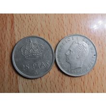 Spain 1982 Juan Carlos 25 Peseta Coin