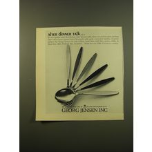 1961 Georg Jensen Cypress Pattern Silverware Advertisement - After Dinner Talk