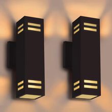 Up down Lights Outdoor Wall Light, Brown Exterior Dawn to Dusk Outdoor Light Fix