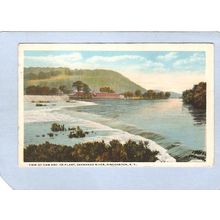 New York Binghamton View Of Dam & Ice Plant Chenango River ny_box2~501