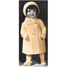 Vintage Doll Knitting Pattern Large 20"- 22" Baby Almondine 9 Piece Set Wool