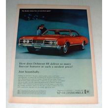 1966 Oldsmobile Delmont 88 Car Ad - Fine Car Features