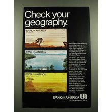 1970 Bank of America Ad - Check Your Geography
