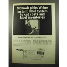 1969 Weber Instant Label System Ad - Mohawk Picks