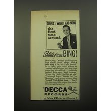 1956 Decca Records Ad - Bing Crosby - Salute from Bing