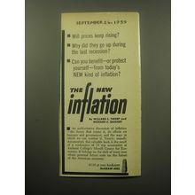 1959 McGraw-Hill Book Ad - New Inflation by Willard L. Thorp, Richard E. Quandt