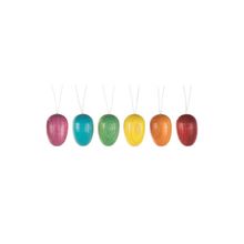 224-007-1 - Dregeno Easter Ornaments - Assorted Easter Eggs Set 6 - 1.5"H x 1...