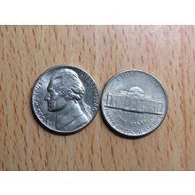 1980d USA 5 Cents Jefferson Nickel Coin