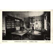 Elliott & Fry postcard Common Room, Scarborough College, Yorkshire