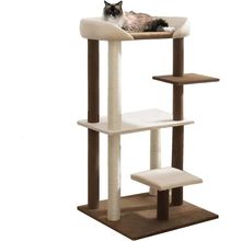 Modern Cat Tree Tower with Extra Large Platform Perch Bed for Maine Coon and Big