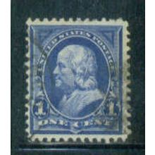 Used 264 1c Benjamin Franklin Just Clears M02849
