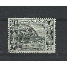 Burma.SG107 3a 6p Royal Palace (Green).Fine Used.Jul25a