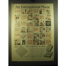 1915 Colgate Cashmere Bouquet Toilet Soap Ad - An international movie