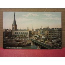 BRISTOL BRIDGE, BRISTOL used antique postcard by B. B. =