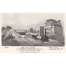 Liverpool & Manchester Ely Station 1980 Anniversary Real Photo Postcard