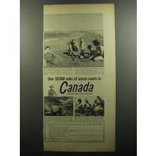 1956 Canada Tourism Ad - Over 59,000 miels of scenic coasts in Canada