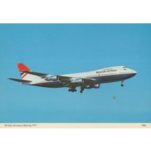 British Airways Boeing 747 Plane Aircraft Postcard