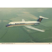 British Caledonian BAC 1-11 Plane Aircraft Postcard