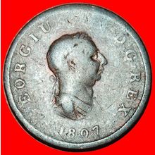 Ⰶ MISTRESS OF SEAS 1806-1807: GREAT BRITAIN★HALF PENNY 1807★LOW START★NO RESERVE