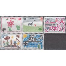 Monaco 1979 Michel 1370 - 1374 Neuf ** Cote (2008) 6.30 € Dessins d'enfants