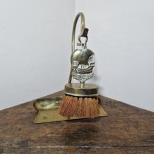 Vintage Brass Nautical Theme Crumb Tray and Brush Set