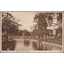Green & River, Bourton-on-the-Water, Gloucestershire, c.1940 - Salmon Postcard