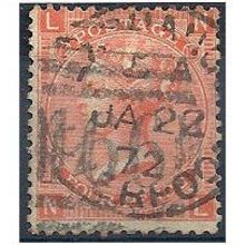 1870 SG94 4d Vermillion Plate 12 Good/Fine Used Check Letters "NL".