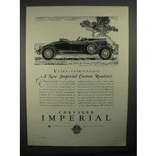 1929 Chrysler Imperial Roadster Car Ad - Fashionable