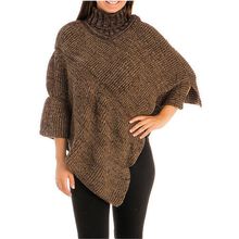 Poncho/ Shawl - Knitted Turtleneck - SF-FW242BN