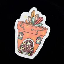 Terra Cotta Pot Fairy House | Vinyl Stickers[ ]