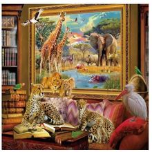 Adult Jigsaw Puzzle – 1000 Pieces Landscape Animation Grassland Animal Shape