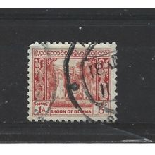 Burma.SG103 1a Bell,Mingun Pagoda (Red).Fine Used.Jul25b